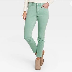 Universal Thread Midrise Skinny Jeans in Green Size 14